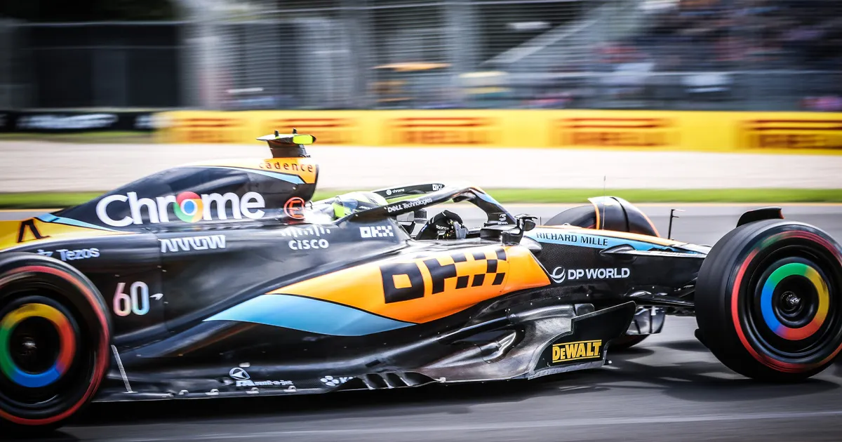 A McLaren F1 car from the 2023 season