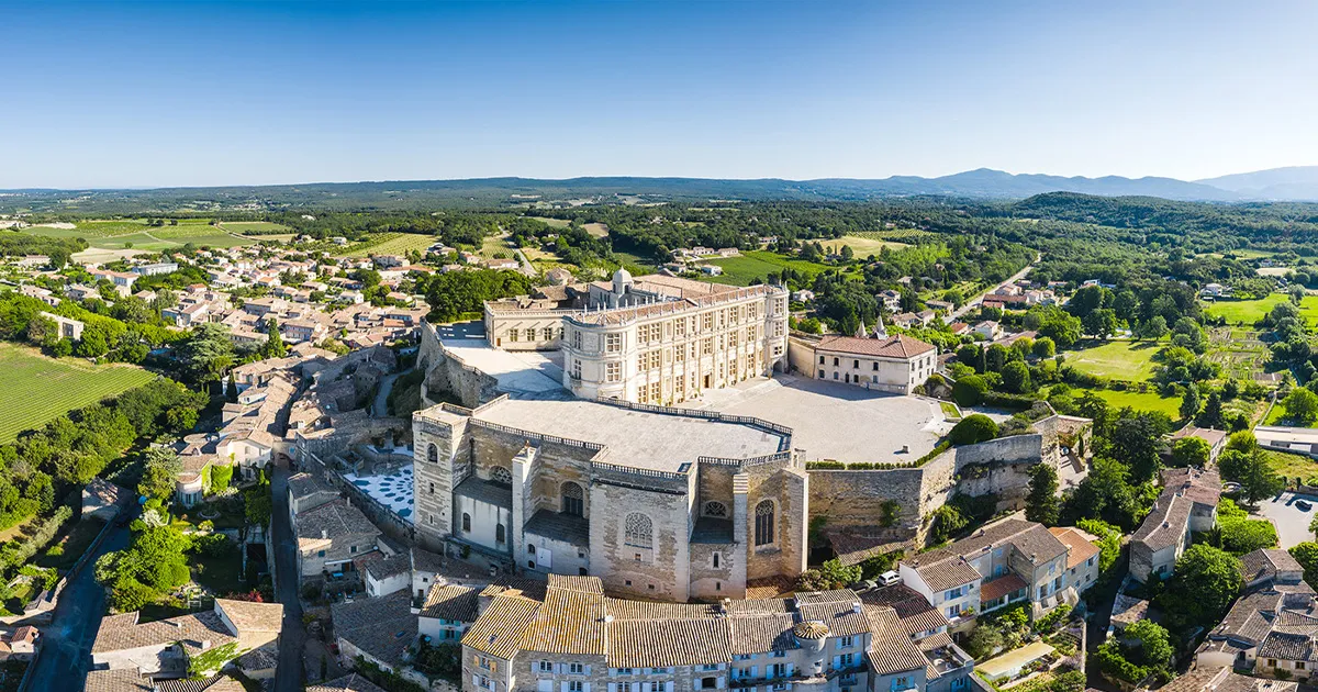 Château de Grignan in the heart of the rolling French countryside.