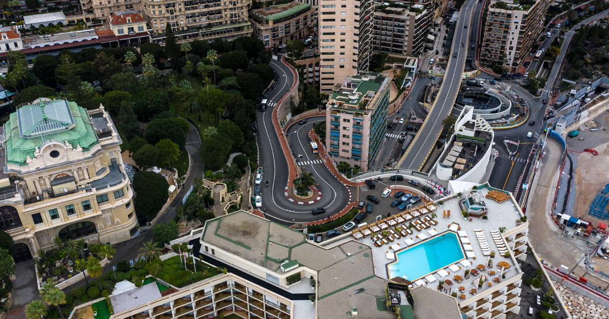 The tight corners of Monaco Street Circuit