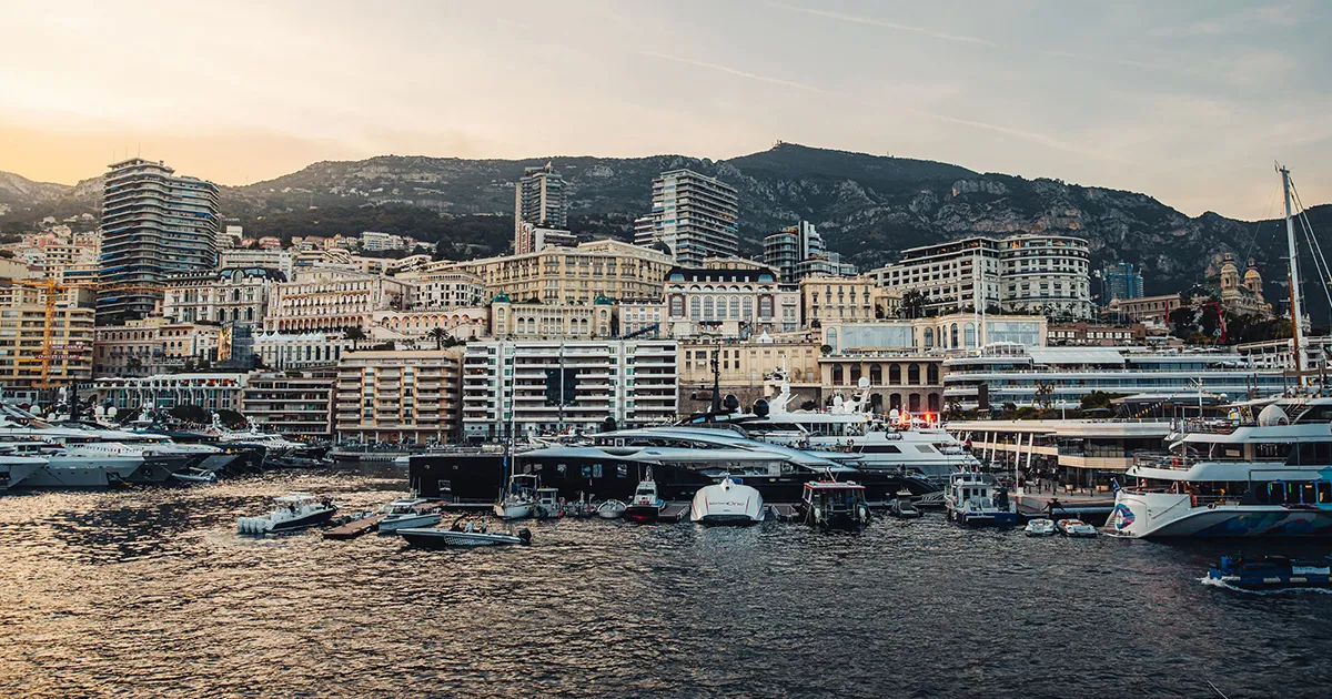 Monaco sunset during the Grand Prix