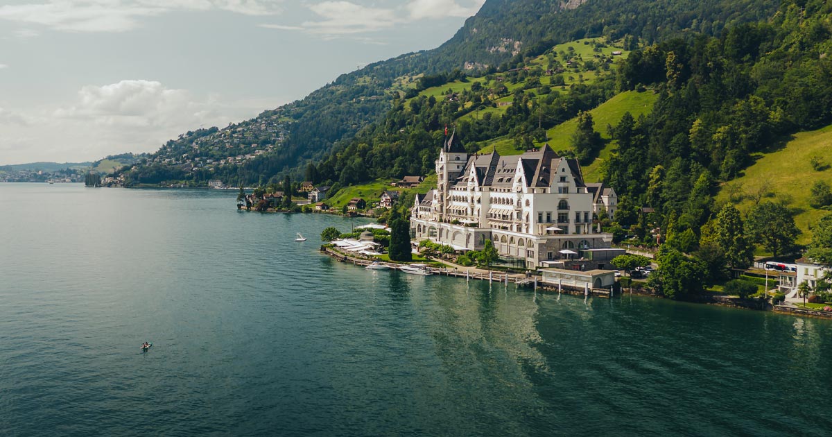Hotel Park Vitznau on the shores of Lake Lucerne, Switzerland