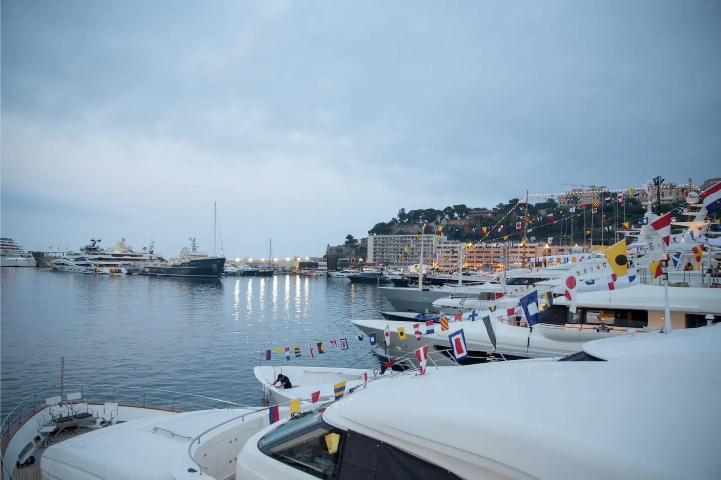 superyachts in harbour at Port Hercules, Monaco