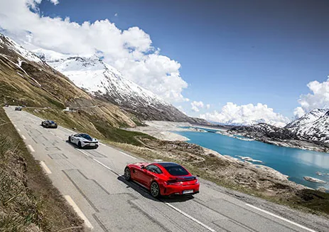 Supercars on a driving tour to Monaco Grand Prix