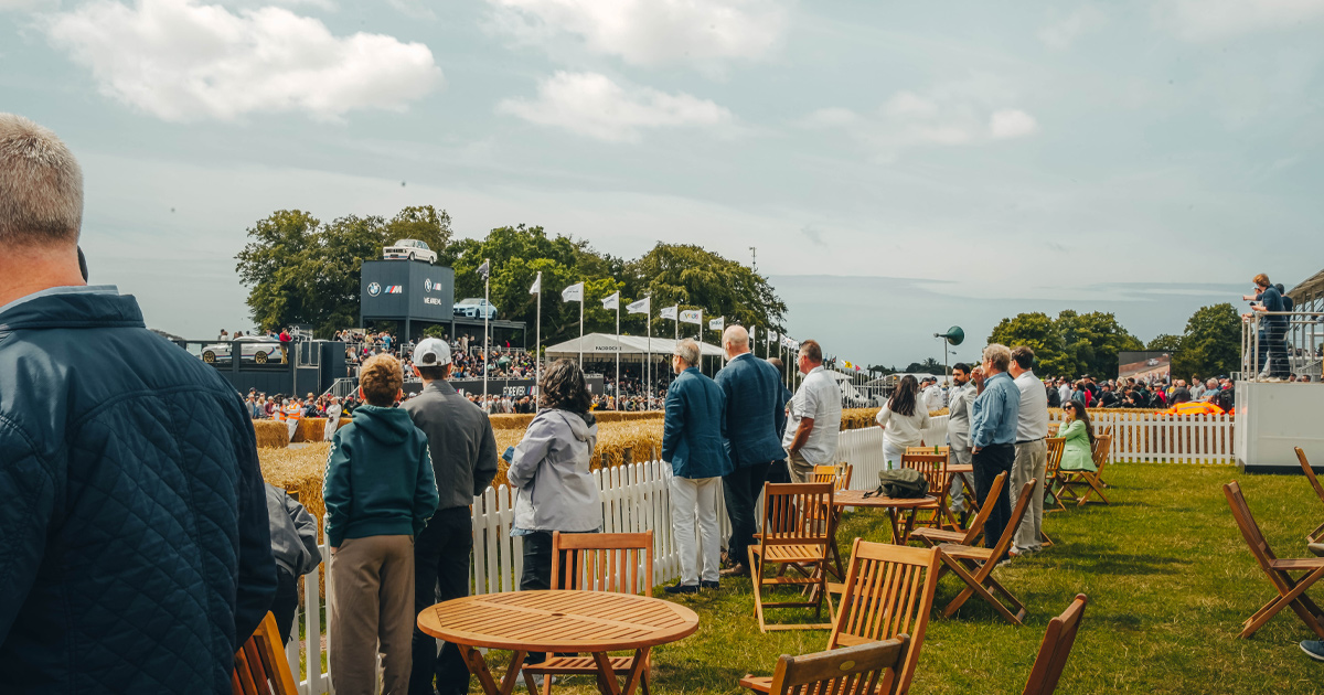 Guests enjoying the hospitality at the Festival of Speed
