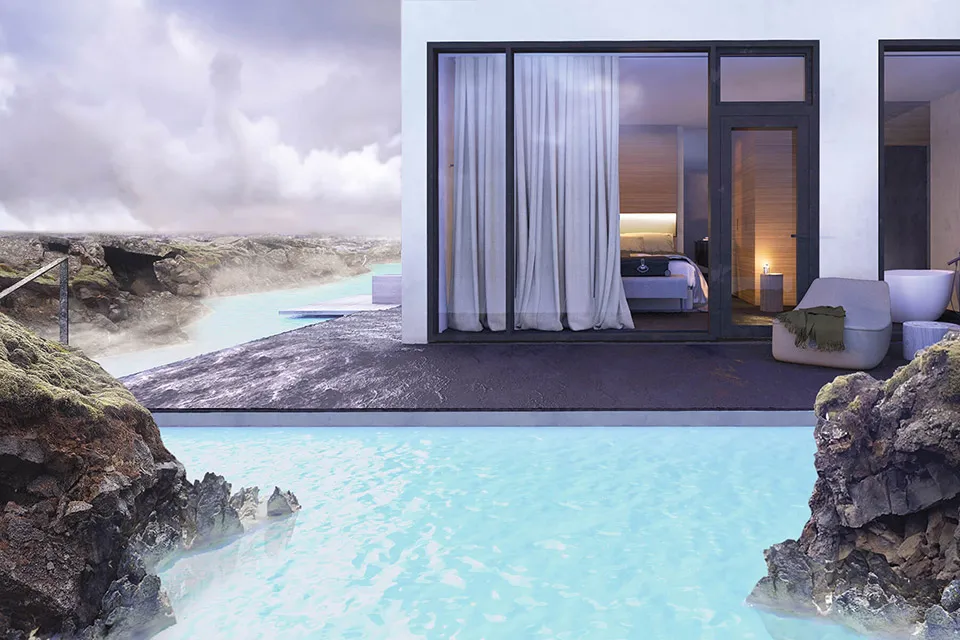 The Retreat luxury five-star hotel at the blue lagoon in Iceland