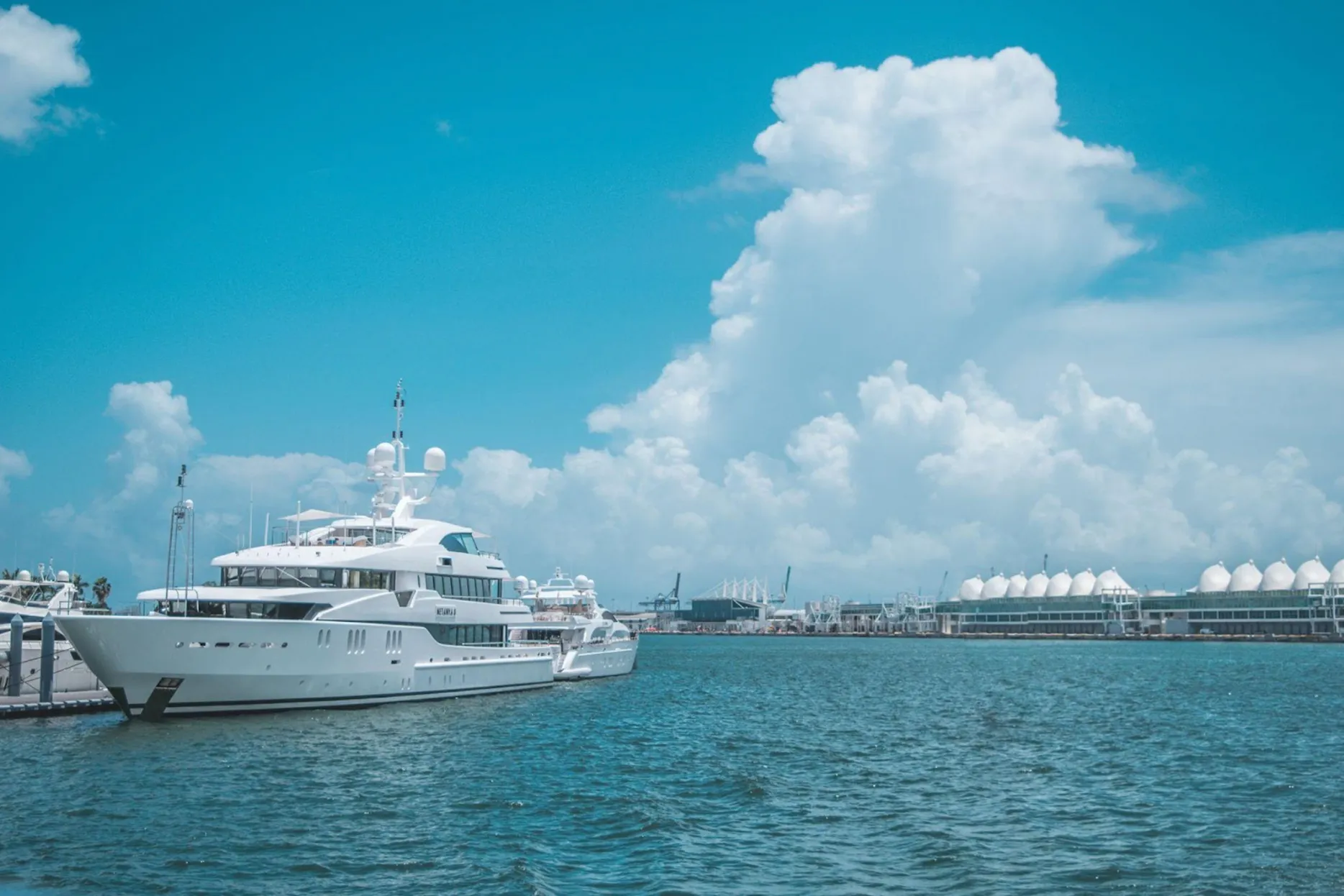 A superyacht in Miami, Florida
