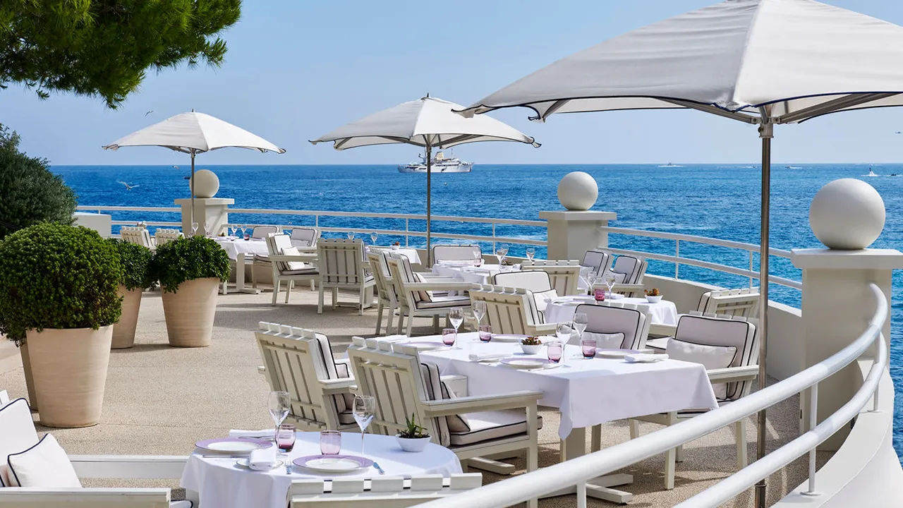 Ocean views from the terrace at Elsa restaurant in Monaco