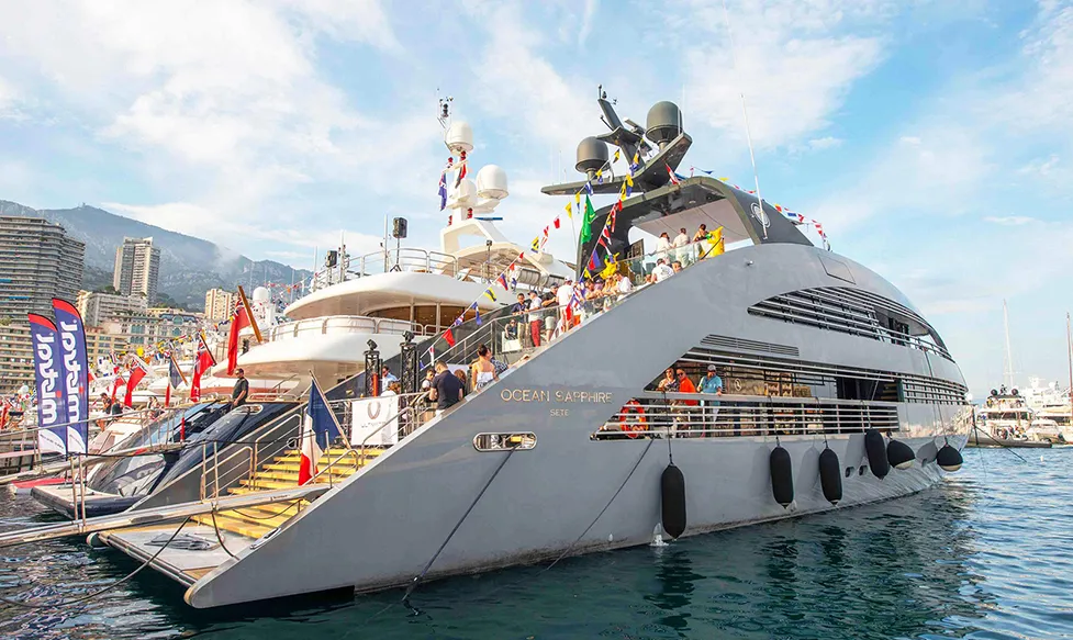 Ultimate Driving Tours' private superyacht in Monaco harbour for the grand prix