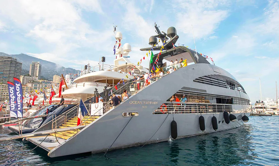 Ultimate Driving Tours&rsquo; superyacht in Monte Carlo harbour