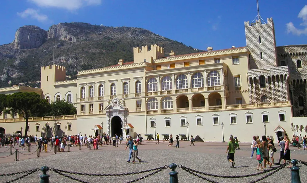 An exterior shot of the Prince's Palace, Monaco