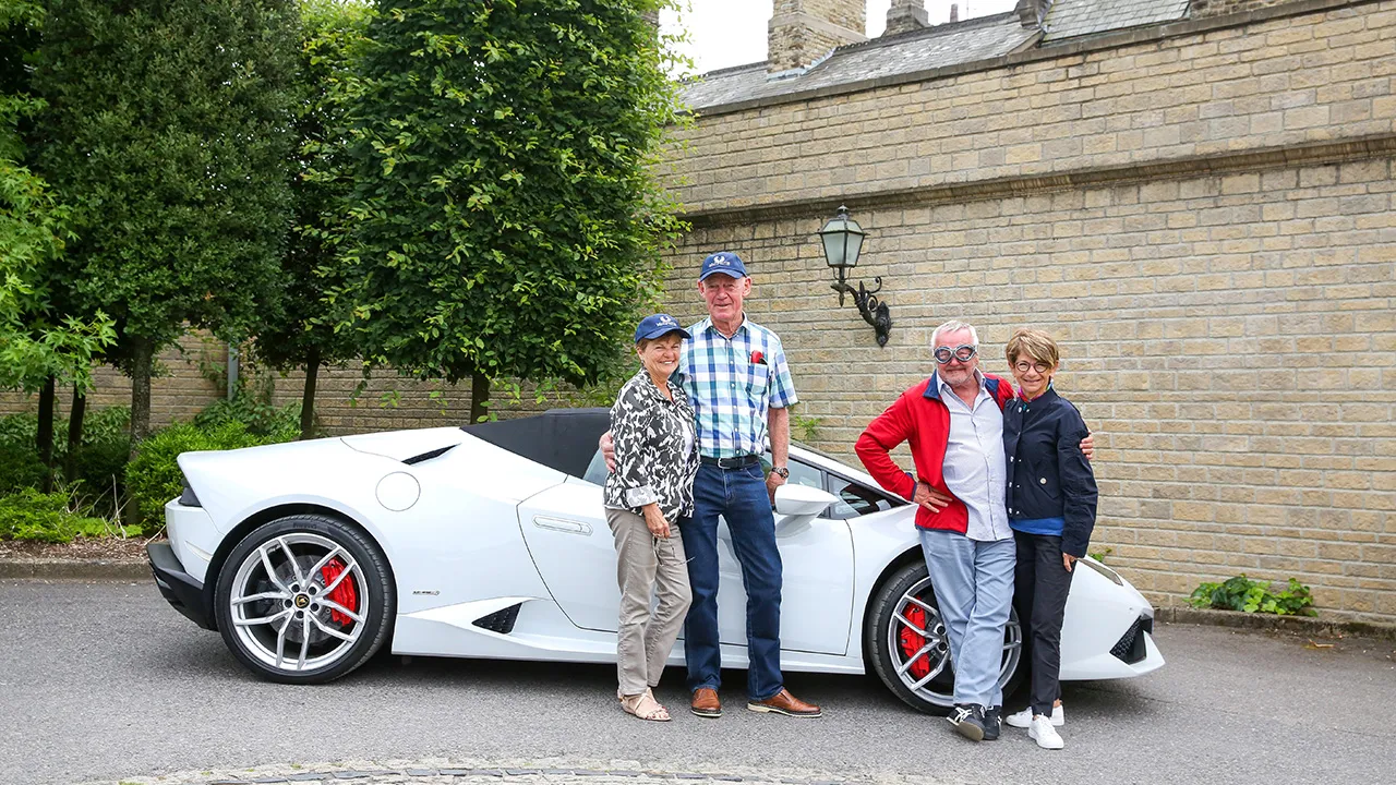 Drive a Lamborghini on a Swiss alpine pass with stunning view on a luxury tour of Switzerland