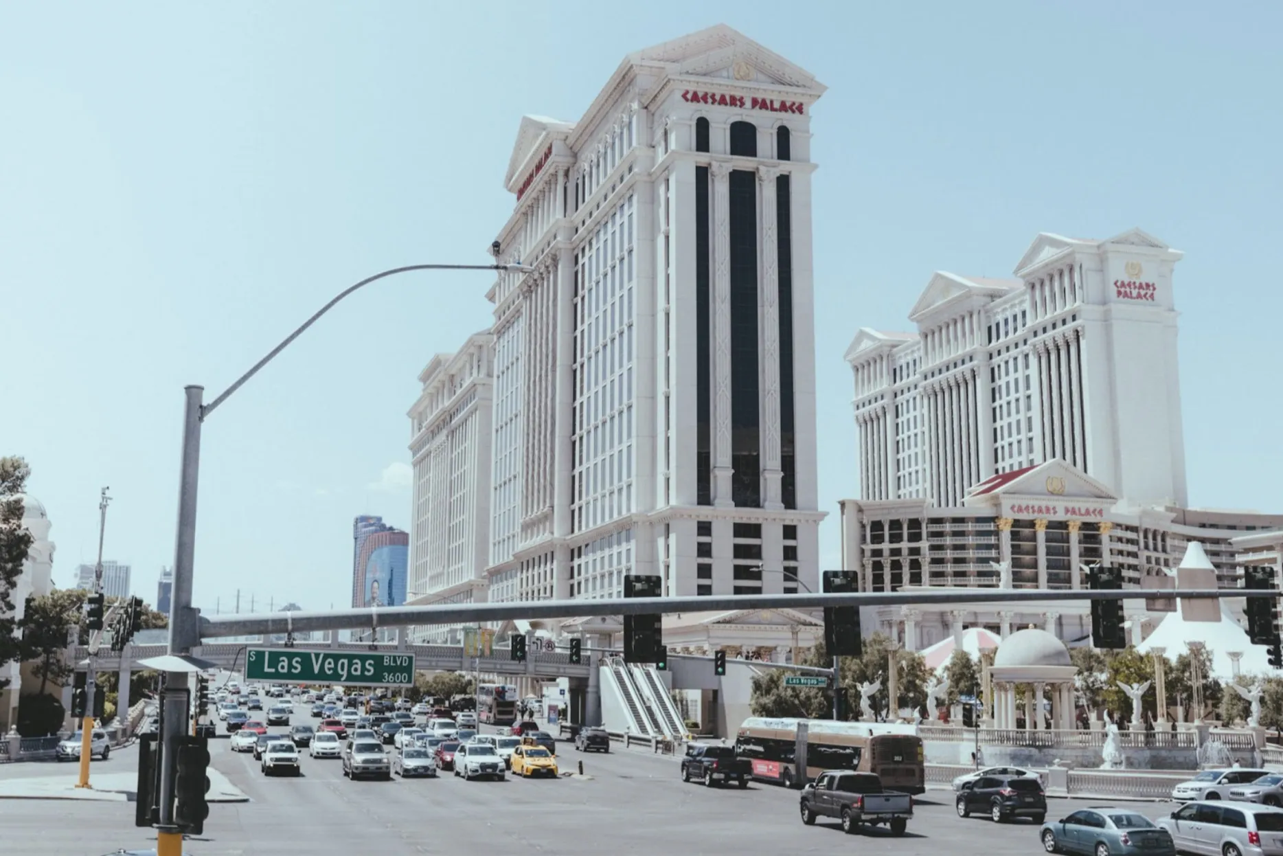 Caesar’s Palace in Las Vegas seen from the main boulevard